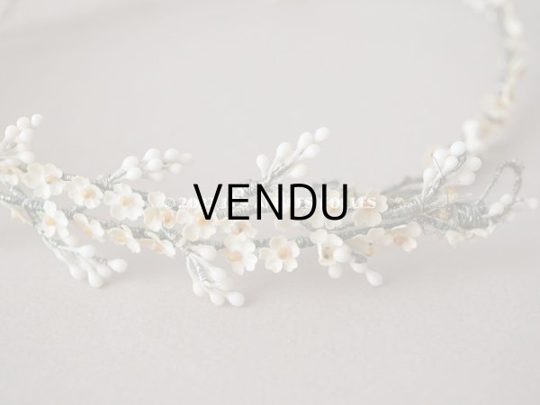 画像12: 1930年代 アンティーク ワックスフラワーのティアラ 結婚式   (12)