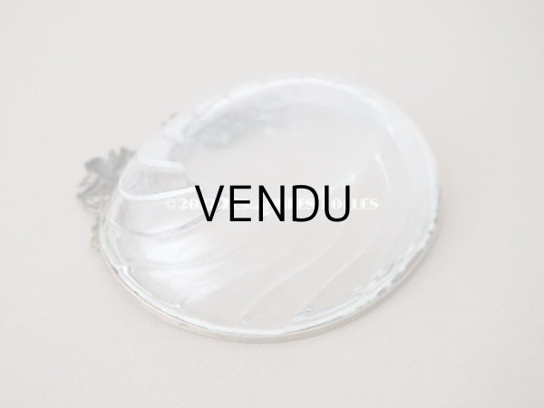 画像7: 19世紀末 アンティーク ガラストレイ　天使＆草花のガーランド 小物入れ　ソープディッシュ (7)