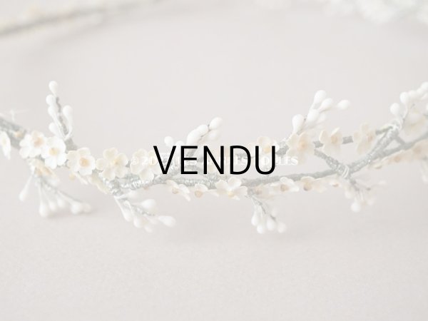 画像9: 1930年代 アンティーク ワックスフラワーのティアラ 結婚式   (9)