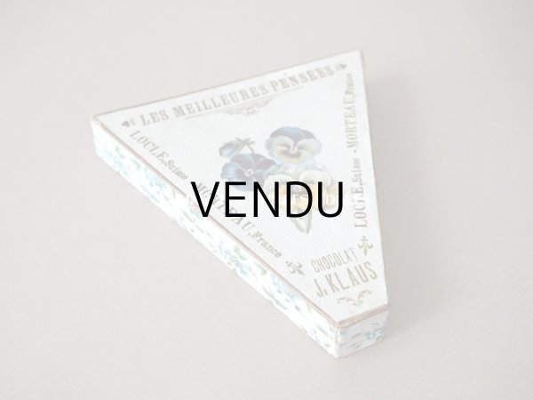 画像4: アンティーク チョコレートボックス お菓子箱 LES MEILLEURES PENSEES  - CHOCOLAT J.KLAUS - (4)