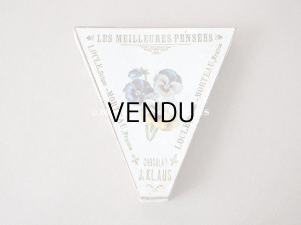 画像3: アンティーク チョコレートボックス お菓子箱 LES MEILLEURES PENSEES  - CHOCOLAT J.KLAUS - (3)