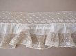 画像4: 1900年代 アンティーク  レースのフリルリボン　ドレスの装飾  手編みのヴァランシエンヌレース 1.15m (4)