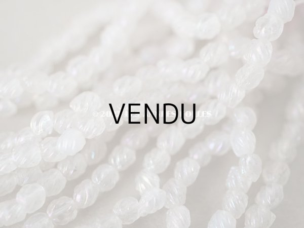 画像4: アンティーク ガラス製 ツイストビーズ オーロラ加工 3mm弱  約180ピース (4)