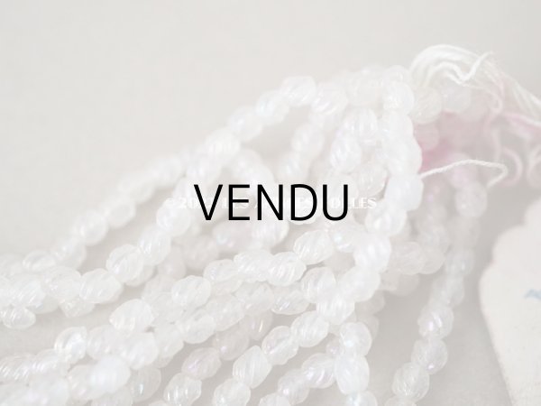 画像3: アンティーク ガラス製 ツイストビーズ オーロラ加工 3mm弱  約180ピース (3)