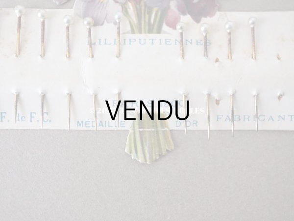 画像3: 1900年代 アンティーク 菫のエパングルシート LILLIPUTIENNES (3)