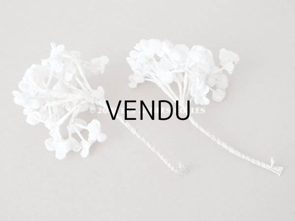 画像3: アンティーク  ベルベットの布花 ホワイト (3)