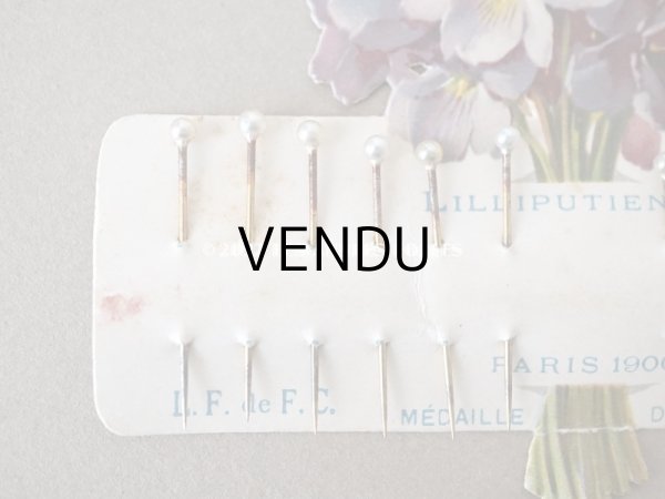 画像4: 1900年代 アンティーク 菫のエパングルシート LILLIPUTIENNES (4)