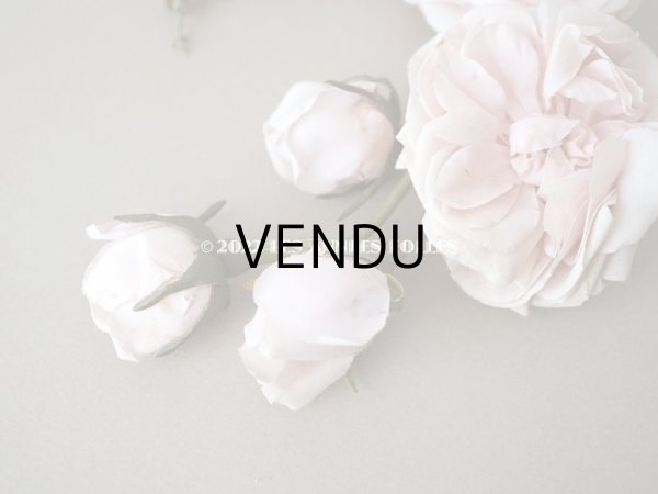 画像9: 1922年 アンティーク 婚約式 ピンクの薔薇の花冠＆薔薇の布花のセット (9)