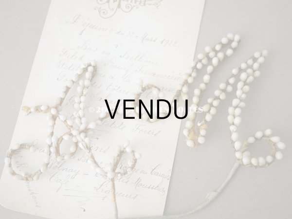 画像5: 1922年 アンティーク 婚約式 ピンクの薔薇の花冠＆薔薇の布花のセット (5)