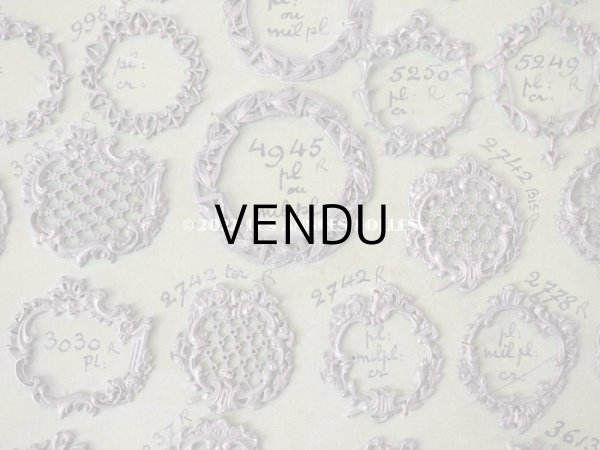 画像8: 1900年代 アンティーク  サンプラー フォトフレームブローチのフレーム　 (8)