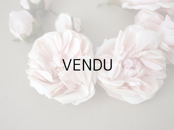 画像10: 1922年 アンティーク 婚約式 ピンクの薔薇の花冠＆薔薇の布花のセット (10)