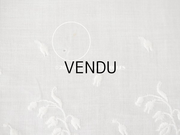 画像8: アンティーク 幅広 鈴蘭の刺繍入りレース　ホワイト　幅25cm (8)