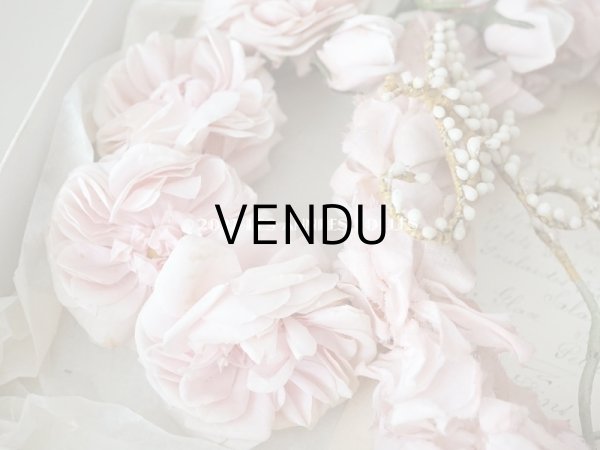 画像3: 1922年 アンティーク 婚約式 ピンクの薔薇の花冠＆薔薇の布花のセット (3)