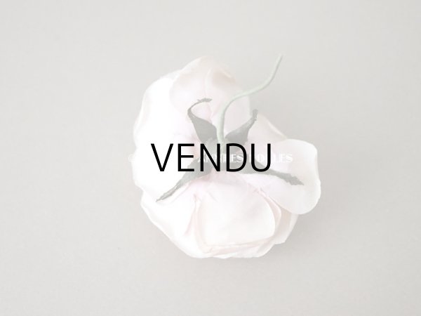 画像14: 1922年 アンティーク 婚約式 ピンクの薔薇の花冠＆薔薇の布花のセット (14)