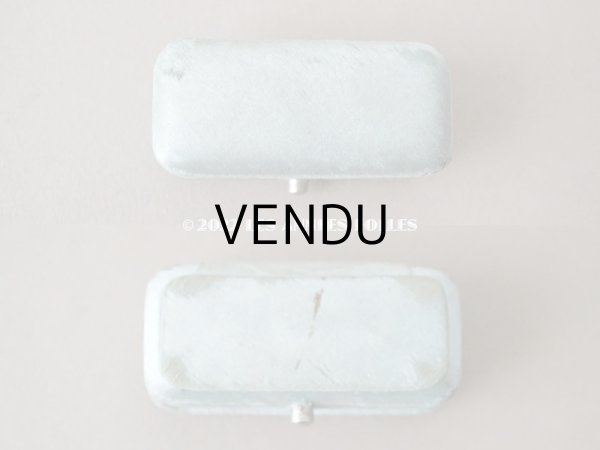 画像3: 1900年代 アンティーク  シルクサテンのジュエリーボックス  パウダーブルー (3)