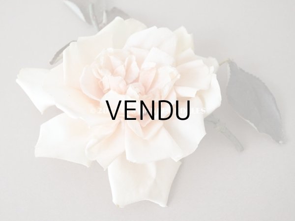 画像4: 1900年代 アンティーク　薔薇の大きな布花 淡いオレンジピンク　 (4)