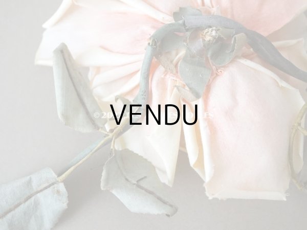 画像6: 1900年代 アンティーク　薔薇の大きな布花 淡いオレンジピンク　 (6)