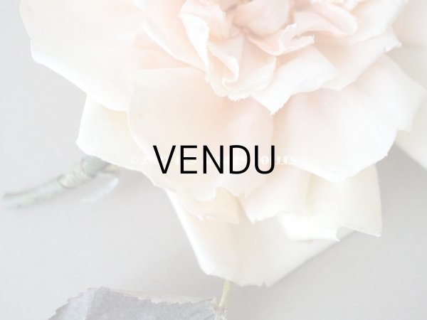 画像3: 1900年代 アンティーク　薔薇の大きな布花 淡いオレンジピンク　 (3)