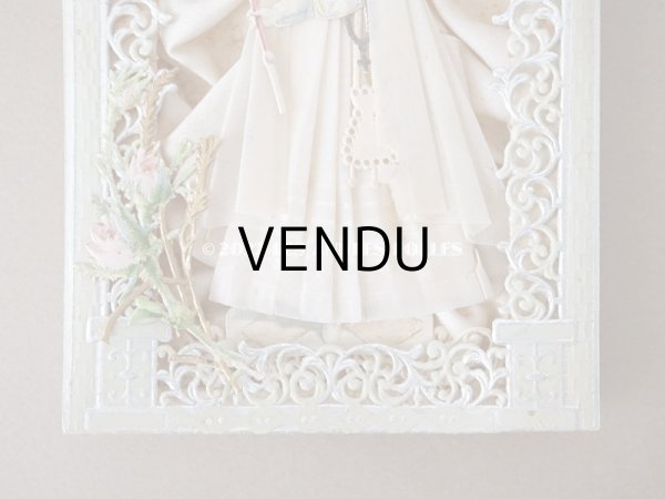 画像3: アンティーク  初聖体の立体カニヴェ オリジナルボックス付き (3)