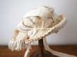 画像4: 19世紀末 アンティーク 小さな女の子用 帽子 オフホワイト 大きなリボン&フリンジ (4)