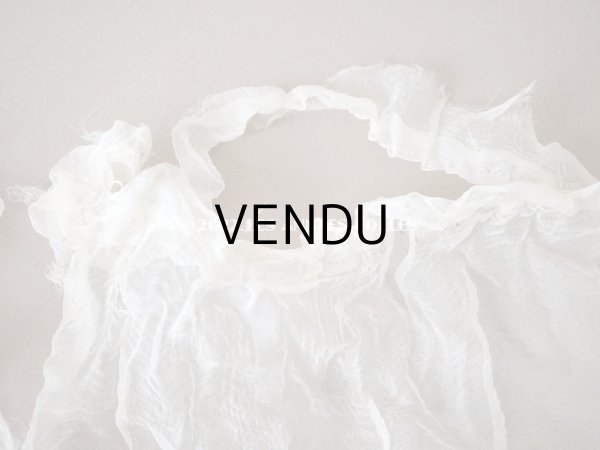 画像10: 1900年頃 アンティーク シルクオーガンジーのリボン  シルクシフォン 3.65m 幅14~19cm　 (10)