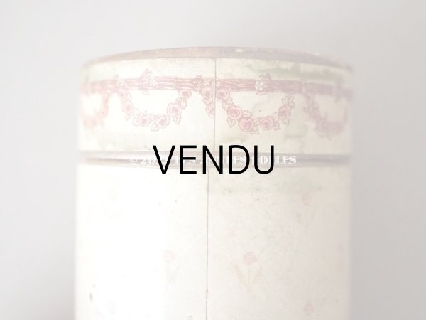 画像6: 19世紀末 アンティーク チョコレートのお菓子箱　薔薇とリボンのガーランド CROQUETTES SURFINES　- CHOCOLAT GUERIN-BOUTRON - (6)