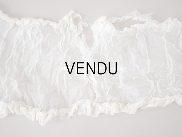 画像7: 1900年頃 アンティーク シルクオーガンジーのリボン  シルクシフォン 3.65m 幅14~19cm　 (7)