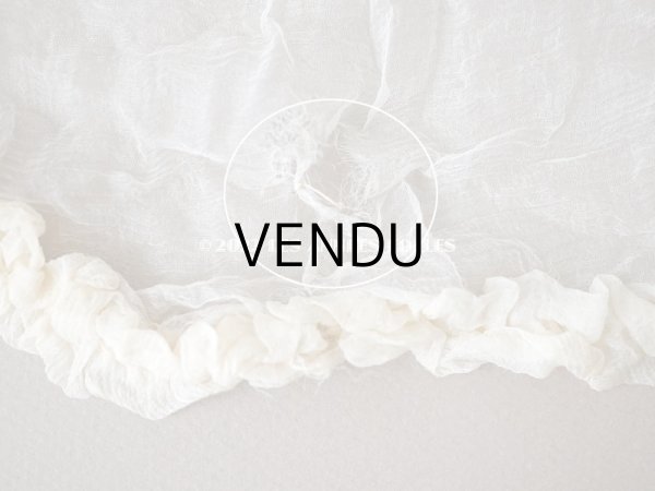 画像13: 1900年頃 アンティーク シルクオーガンジーのリボン  シルクシフォン 3.65m 幅14~19cm　 (13)