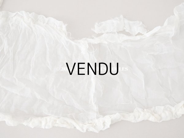 画像11: 1900年頃 アンティーク シルクオーガンジーのリボン  シルクシフォン 3.65m 幅14~19cm　 (11)