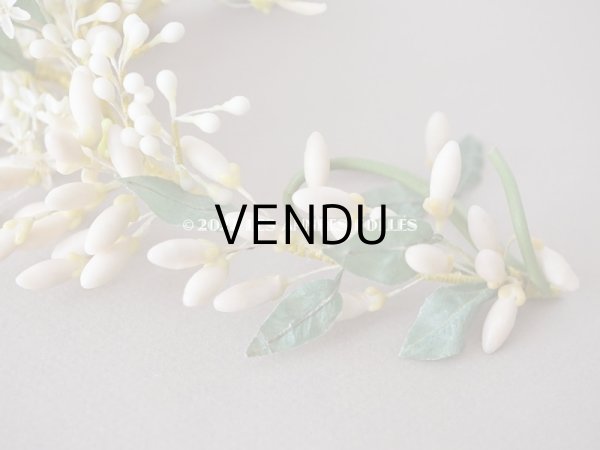 画像13: アンティーク ワックスフラワーのティアラ  結婚式 オレンジブロッサム (13)