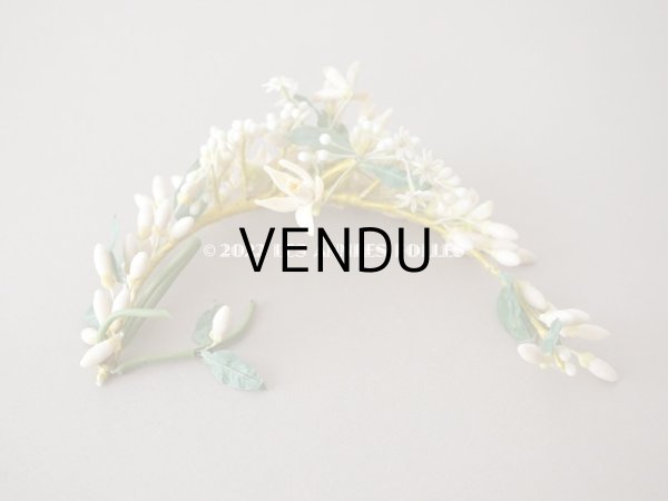 画像4: アンティーク ワックスフラワーのティアラ  結婚式 オレンジブロッサム (4)