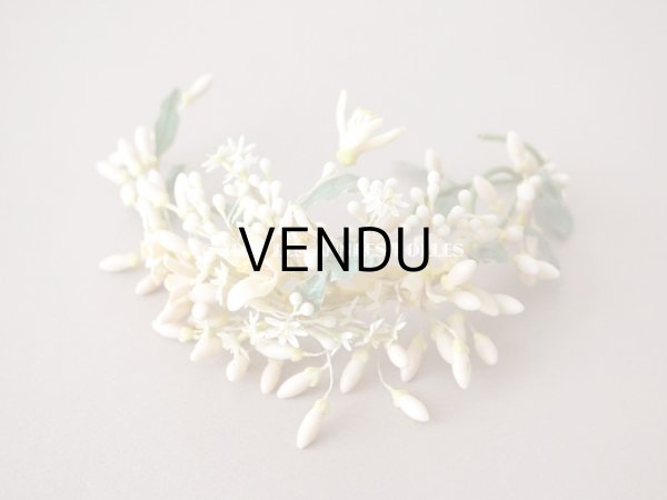 画像3: アンティーク ワックスフラワーのティアラ  結婚式 オレンジブロッサム (3)