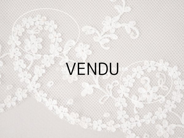 画像8: アンティーク 幅広 レース 花模様の手刺繍入り 90×幅31.5〜32.5cm (8)