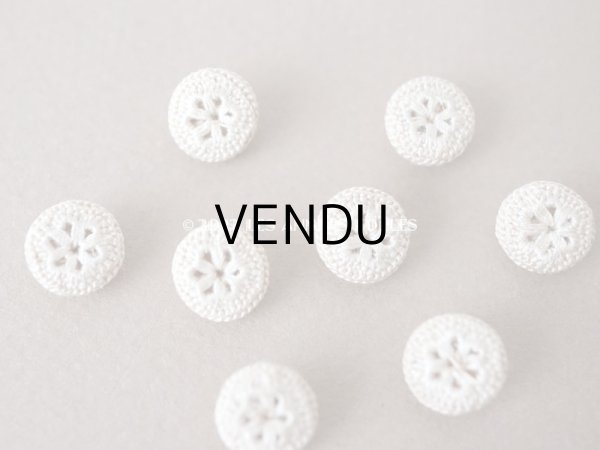 画像5: 19世紀末 アンティーク ウェディングドレスのボタン くるみボタン 10mm 8ピースのセット  (5)