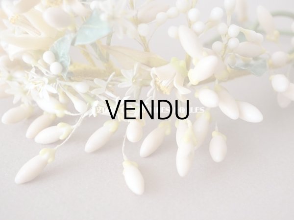 画像11: アンティーク ワックスフラワーのティアラ  結婚式 オレンジブロッサム (11)