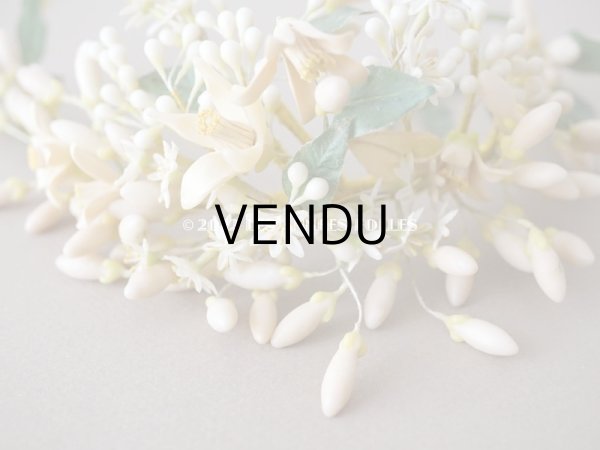 画像8: アンティーク ワックスフラワーのティアラ  結婚式 オレンジブロッサム (8)