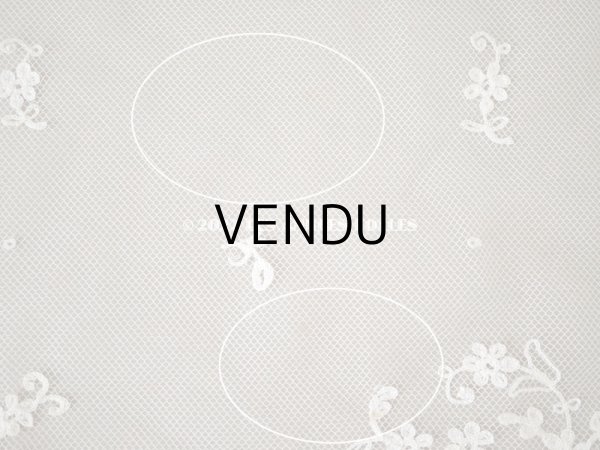 画像5: アンティーク 幅広 レース 花模様の手刺繍入り 90×幅31.5〜32.5cm (5)