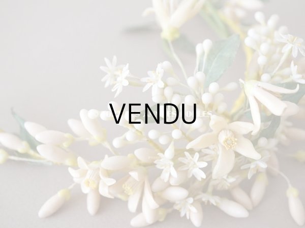 画像7: アンティーク ワックスフラワーのティアラ  結婚式 オレンジブロッサム (7)