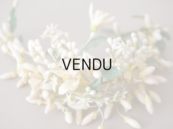 画像9: アンティーク ワックスフラワーのティアラ  結婚式 オレンジブロッサム (9)