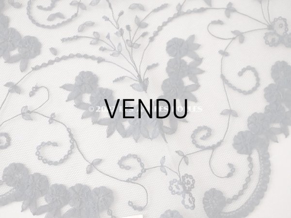 画像4: 新品同様 アンティーク プリンセスレースのショール  144×57cm (4)