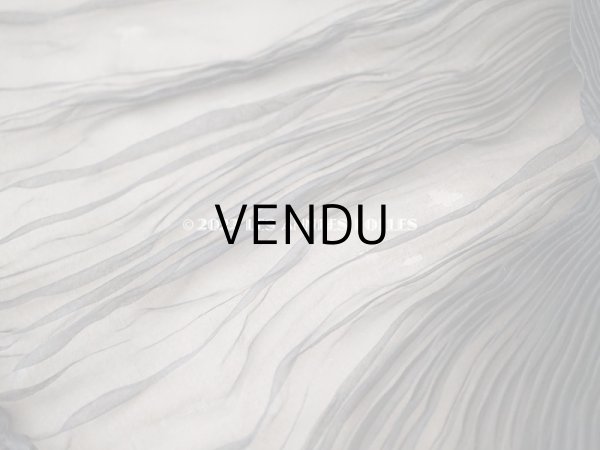 画像6: アンティーク  シルクオーガンジー　クラヴァット 黒 シルクシフォン  (6)