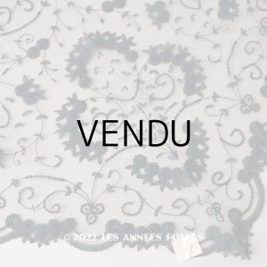 画像: 新品同様 アンティーク プリンセスレースのショール  144×57cm