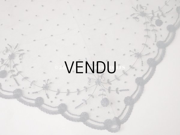 画像10: 新品同様 アンティーク プリンセスレースのショール 　143×59cm (10)
