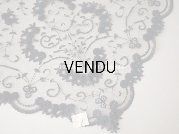 画像14: 新品同様 アンティーク プリンセスレースのショール  144×57cm (14)