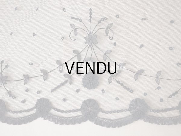 画像4: 新品同様 アンティーク プリンセスレースのショール 　143×59cm (4)