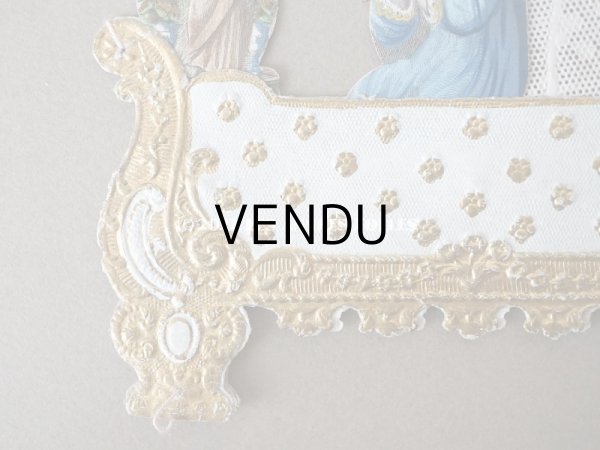 画像4: 19世紀　 アンティーク  立体カニヴェ  祈りを捧げる子供 (4)