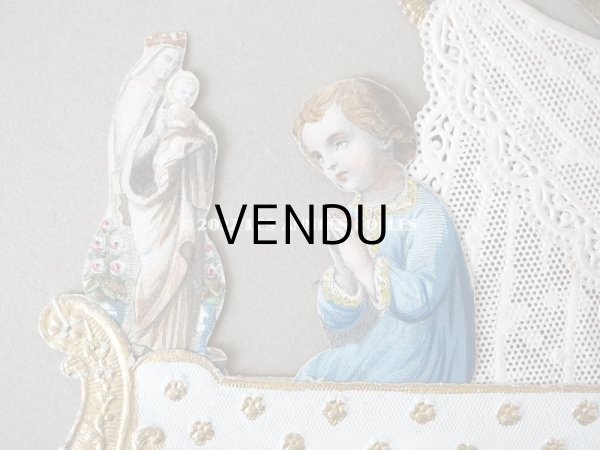 画像3: 19世紀　 アンティーク  立体カニヴェ  祈りを捧げる子供 (3)