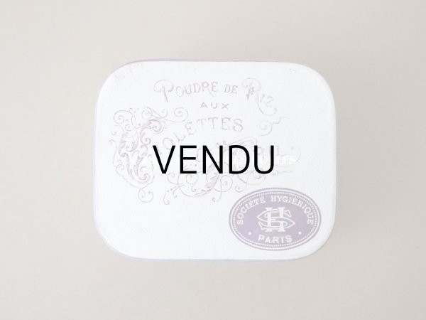 画像4: アンティーク パウダーボックス POUDRE DE RIZ AUX VIOLETTES D'AVRIL - SOCIETE HYGIENIQUE PARIS - (4)