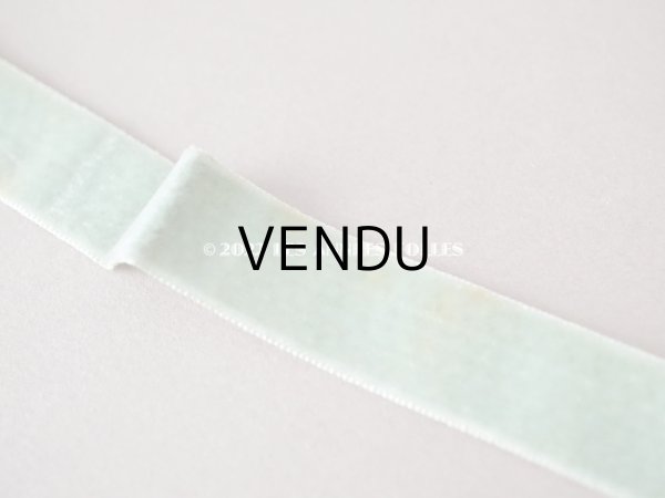 画像6: アンティーク ベルベットのリボン ピスタチオグリーン 　ダブルフェイス　6m (6)