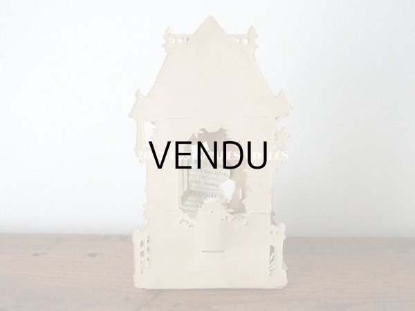 画像5: 1900年頃 アンティーク 立体クロモ　窓辺の少女 ポップアップ　 (5)